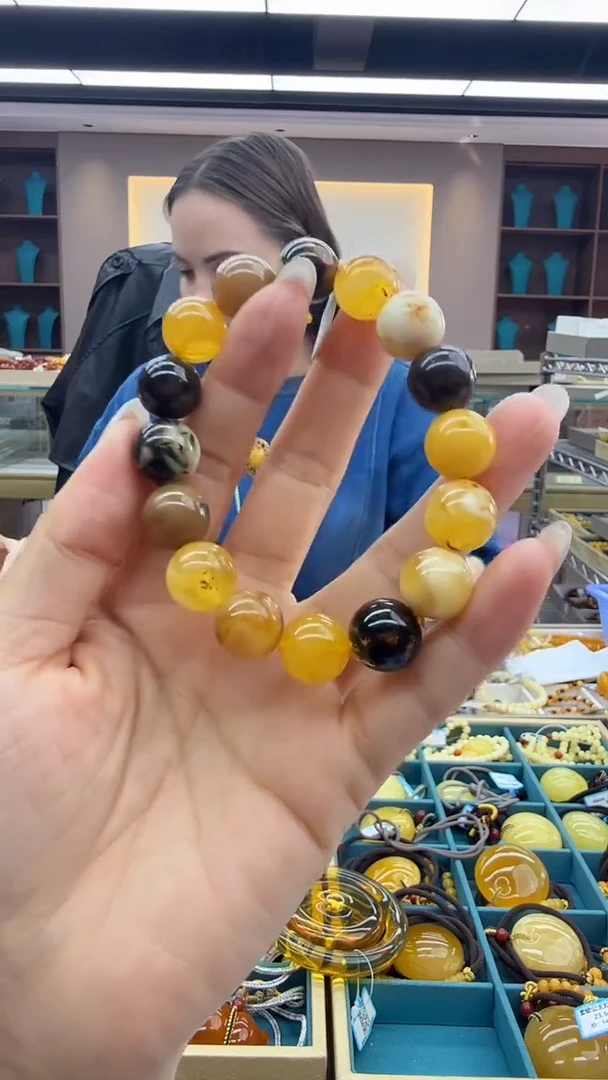 手链琥珀未镶嵌304秒拍号 假一罚三 13mm