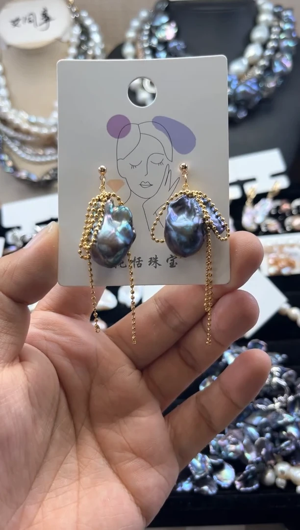 未镶嵌耳饰淡水珍珠【纯恬珠宝】