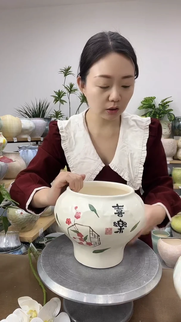 11.16陶瓷花盆直播链接高.17      口 15