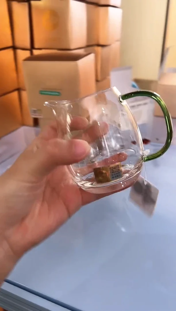 禾器 湖绿色澄然公道杯加茶巾