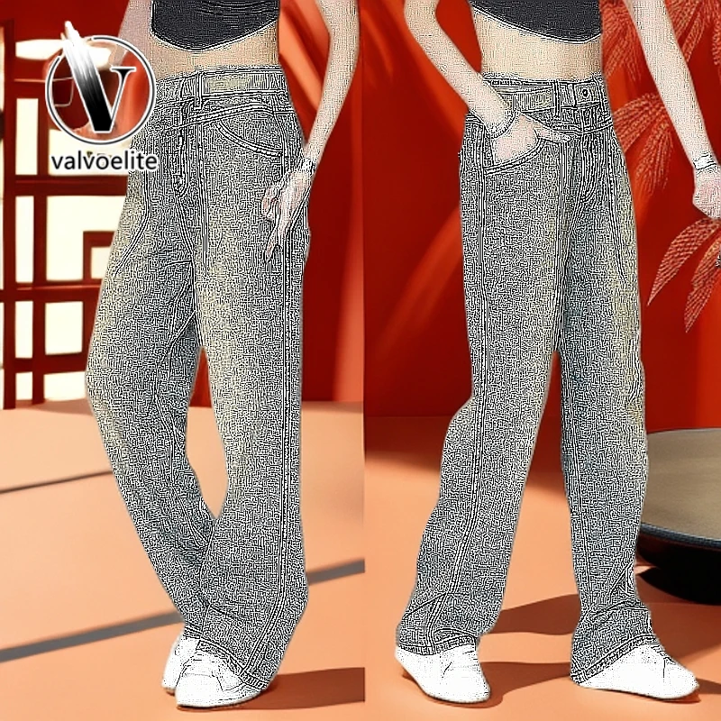 VALVOELITE高街百搭休闲阔腿秋季牛仔裤男士美式复古宽松直筒裤男