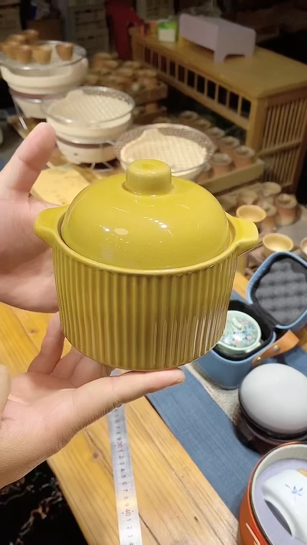 【闪购商品】褐色竖纹隔水炖罐炖罐炖罐炖罐