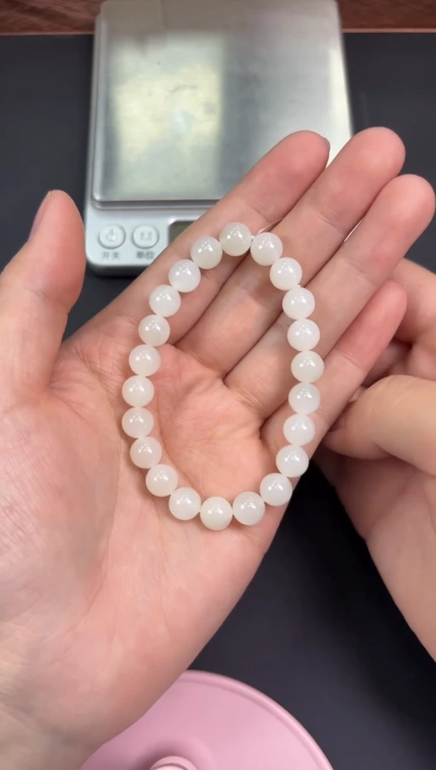 【闪购商品】和田玉手串未镶嵌于田微色差卡8