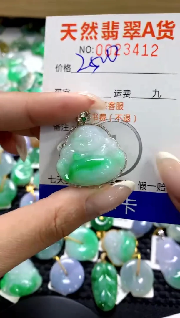 翡翠18K金镶嵌颈饰1111111111111111