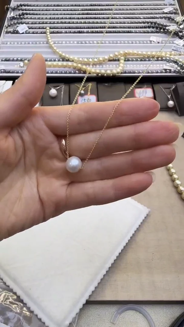 吊坠(不含链)18K金镶嵌淡水珍珠DZ3014