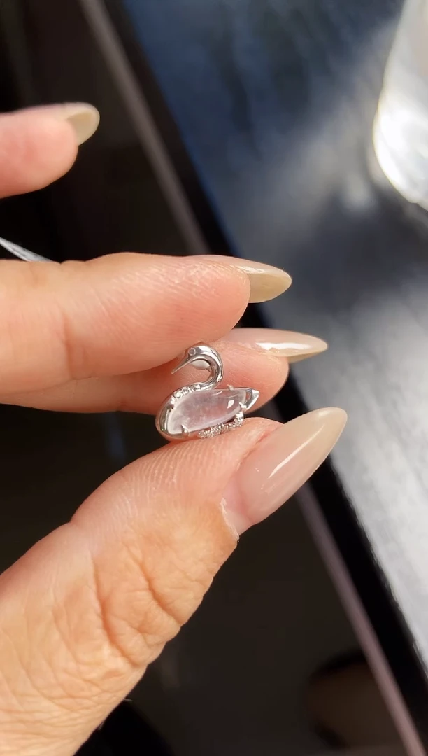 颈饰银S925镶嵌翡翠12