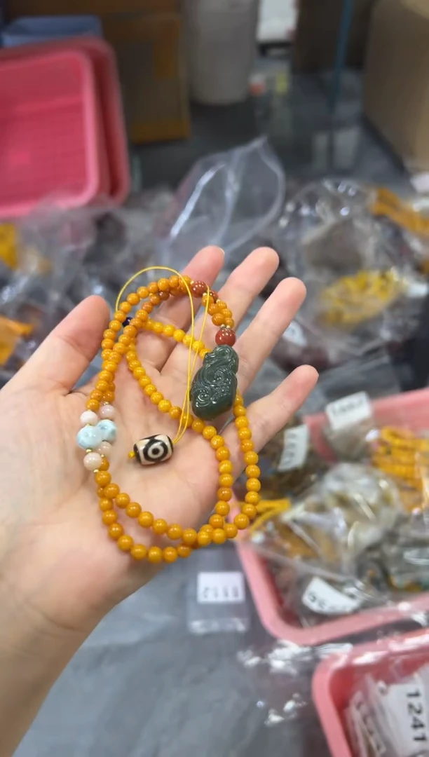 未镶嵌项链蜜蜡蜜蜡项链1304[多样发其一]