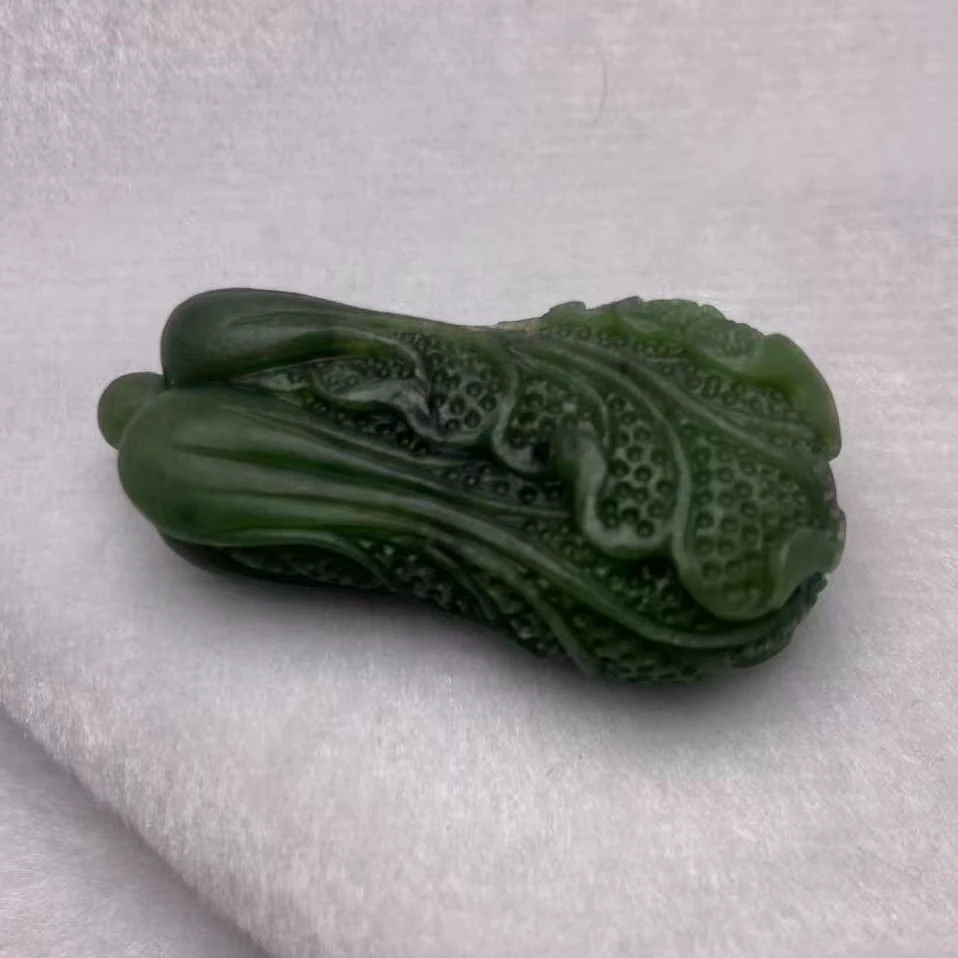 和田玉碧玉白菜S060