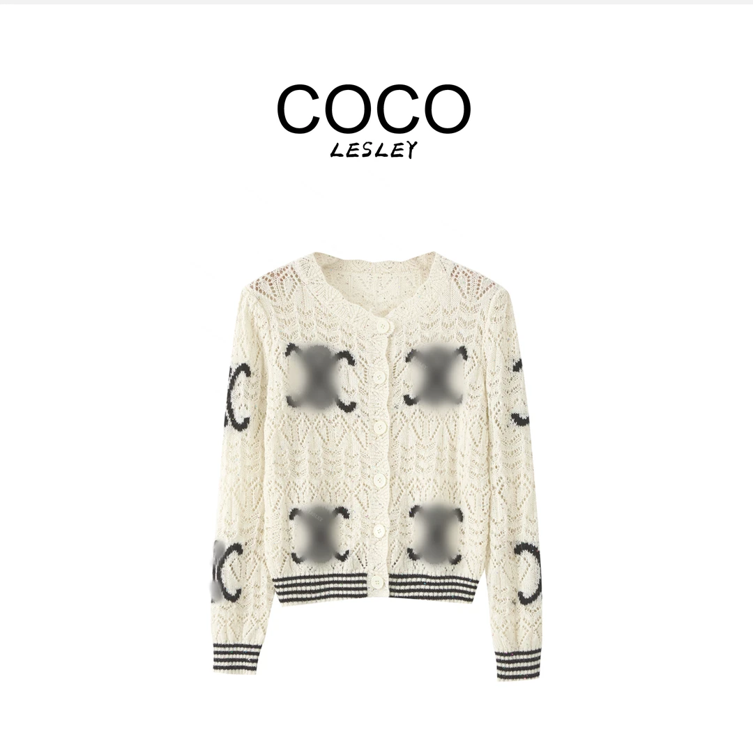 【COCO LESLEY】珠片羊毛马海毛字母提花针织开衫毛衣msl823