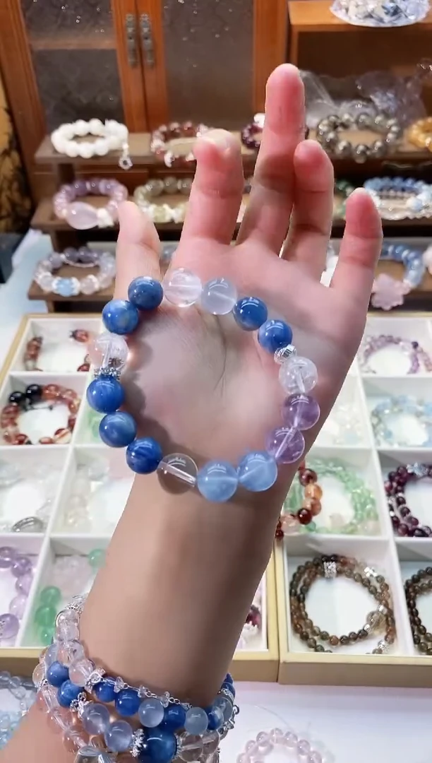 【闪购商品】水晶手串未镶嵌蓝晶手串