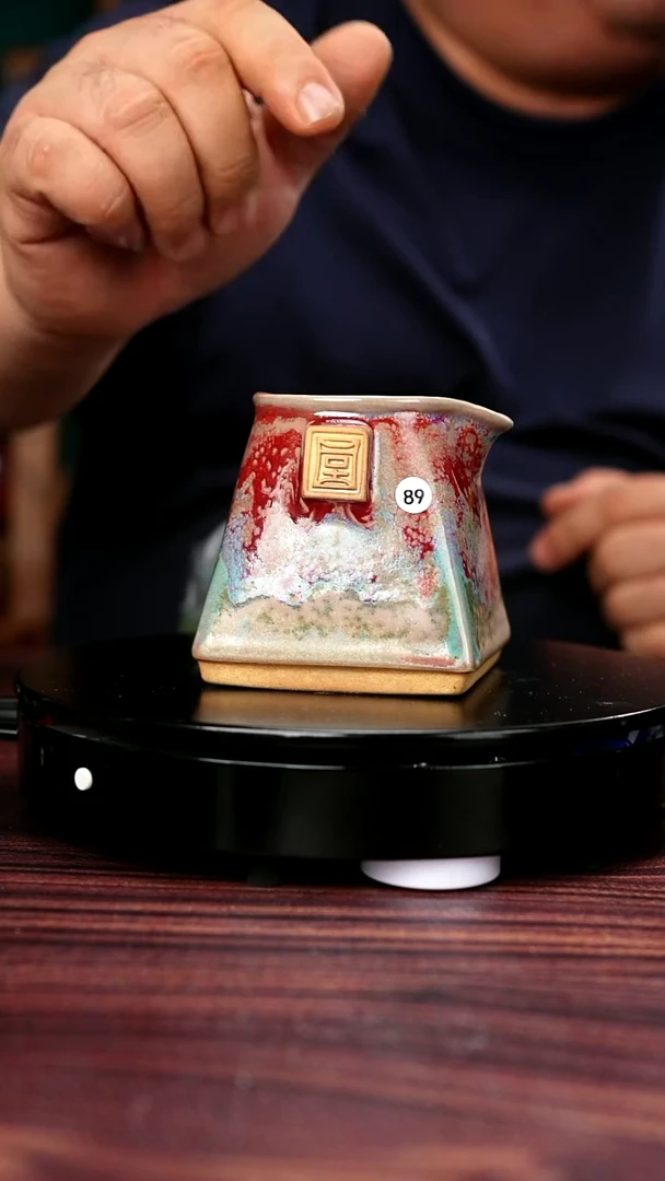 89#李朝斐一级品原矿钧瓷公道杯
