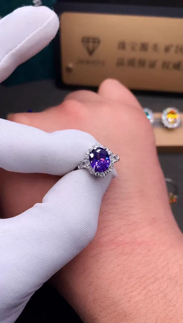 戒指蓝宝石银S925镶嵌.......