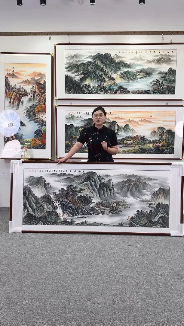 国画纯手绘208x86春和景明