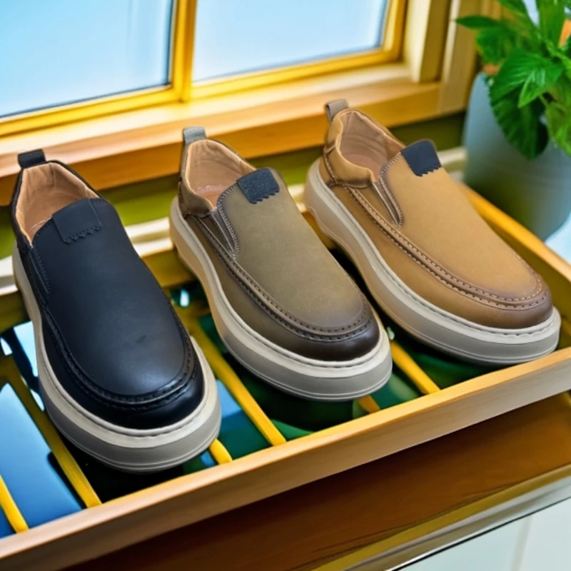2025年新款男士休闲皮鞋