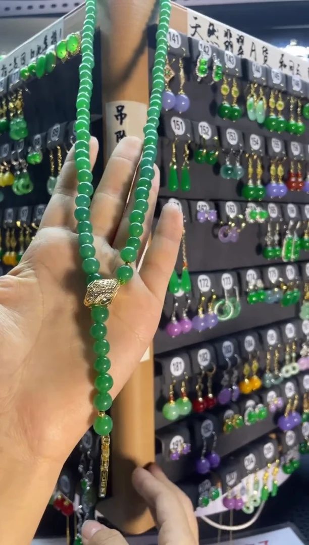 翡翠银S925镶嵌颈饰y链