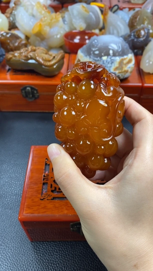 未镶嵌手把玛瑙/玉髓虚*子1