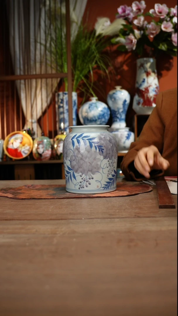 当代高温釉下彩手绘陶瓷餐具