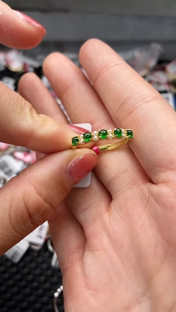 【闪购商品】翡翠戒指银S925镶嵌2222222    8
