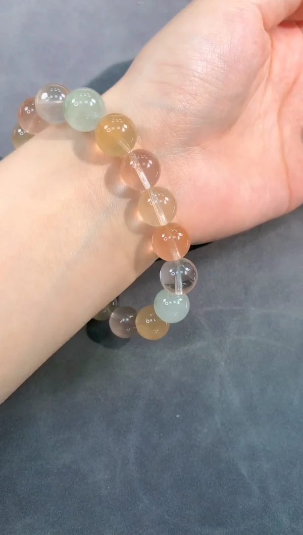 【闪购商品】发晶手链未镶嵌79号彩兔毛单圈11mm