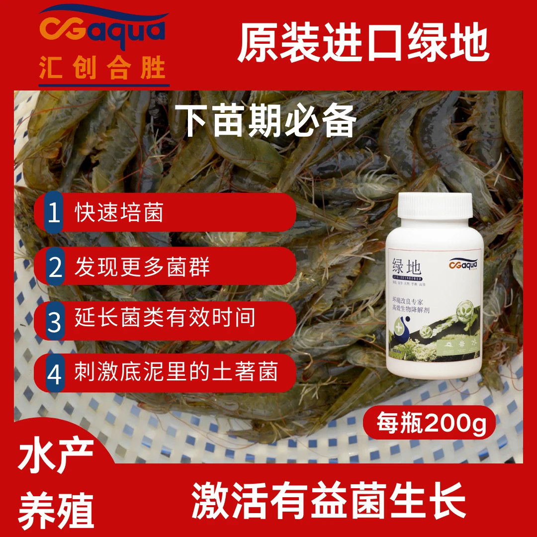 绿地益生菌土著菌生物强化剂 放苗季快速除臭改底  净化氨氮亚盐