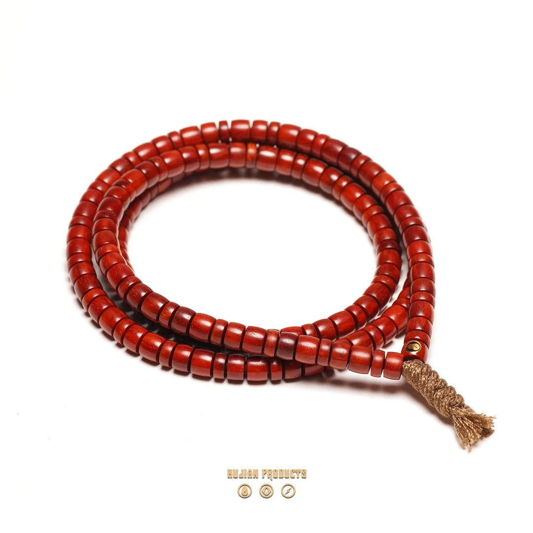 小叶紫檀「新纪元」168颗 野生林黑皮钢印 树头料 葫见HUJIAN出品