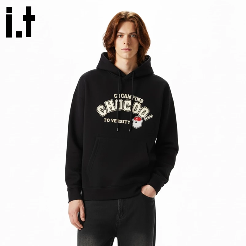 it CHOCOOLATE 秋冬款时尚休闲潮流百搭字母印花套头连帽卫衣X