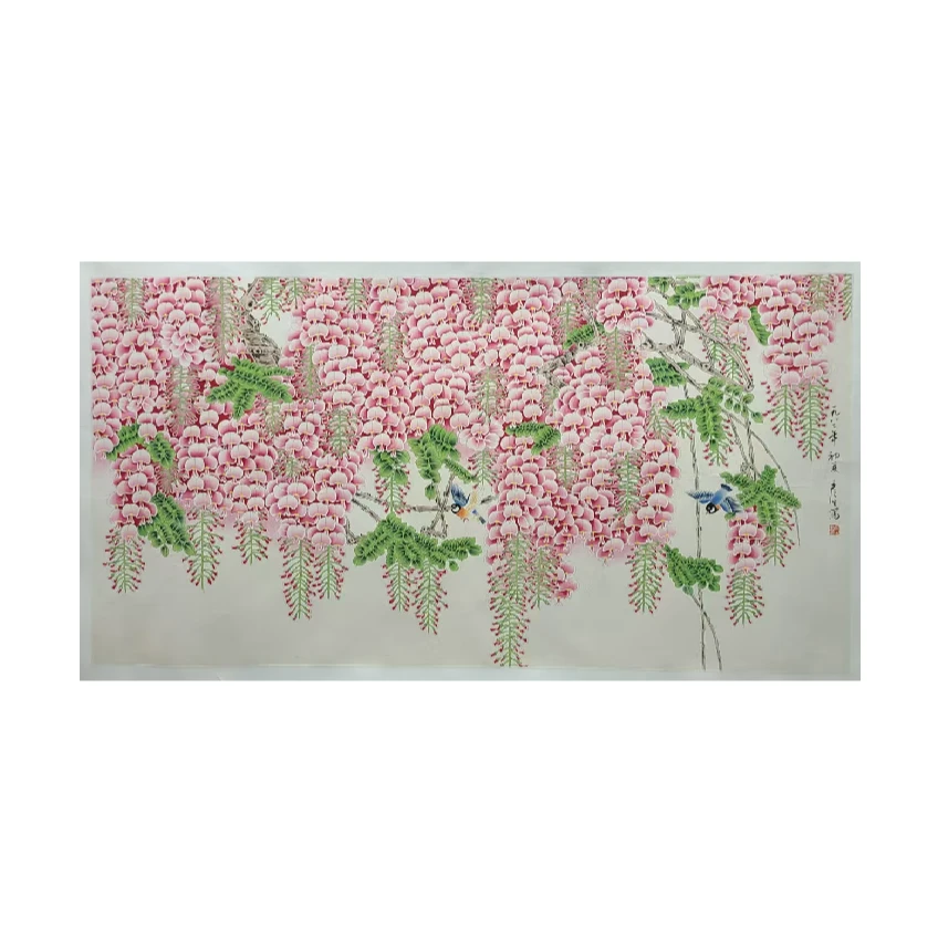 Z131 花鸟画 65×126 纸本镜片