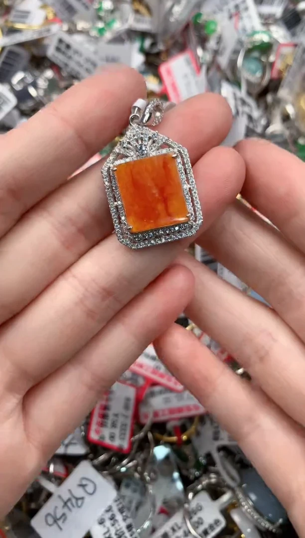 银S925镶嵌戒指翡翠12-12-12       1