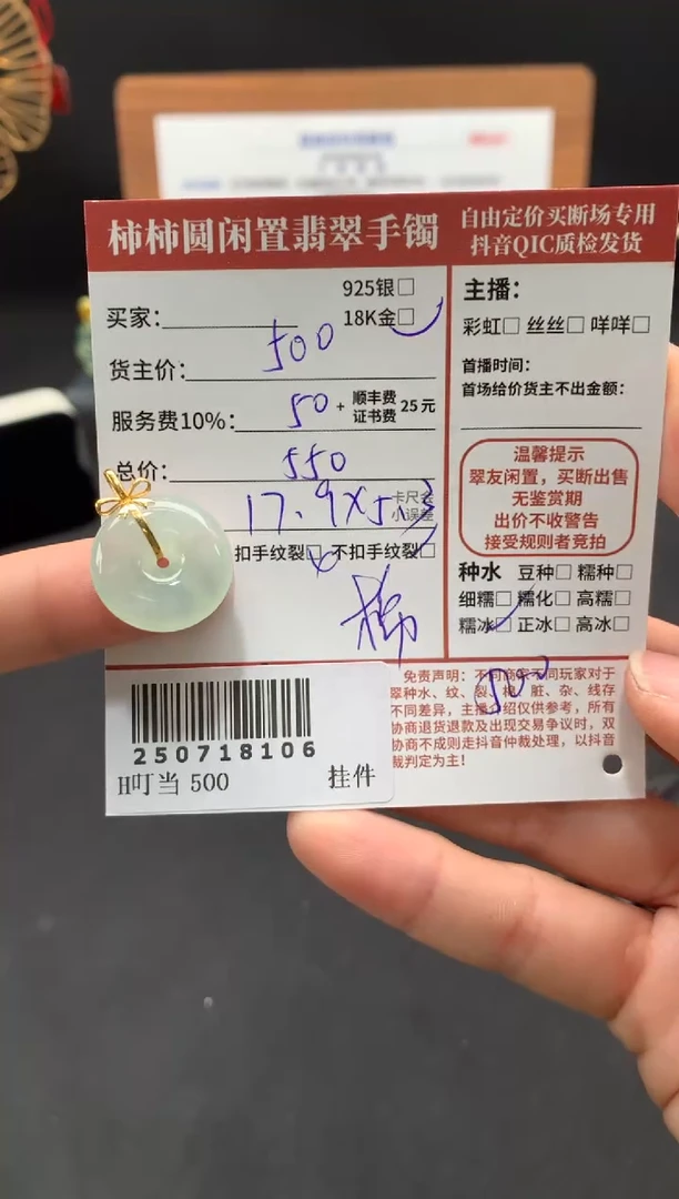 翡翠18K金镶嵌颈饰不*饭姐姐250718106