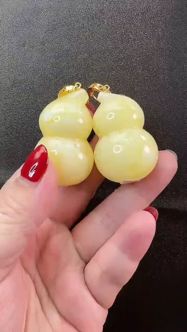 【闪购商品】琥珀耳饰未镶嵌耳环