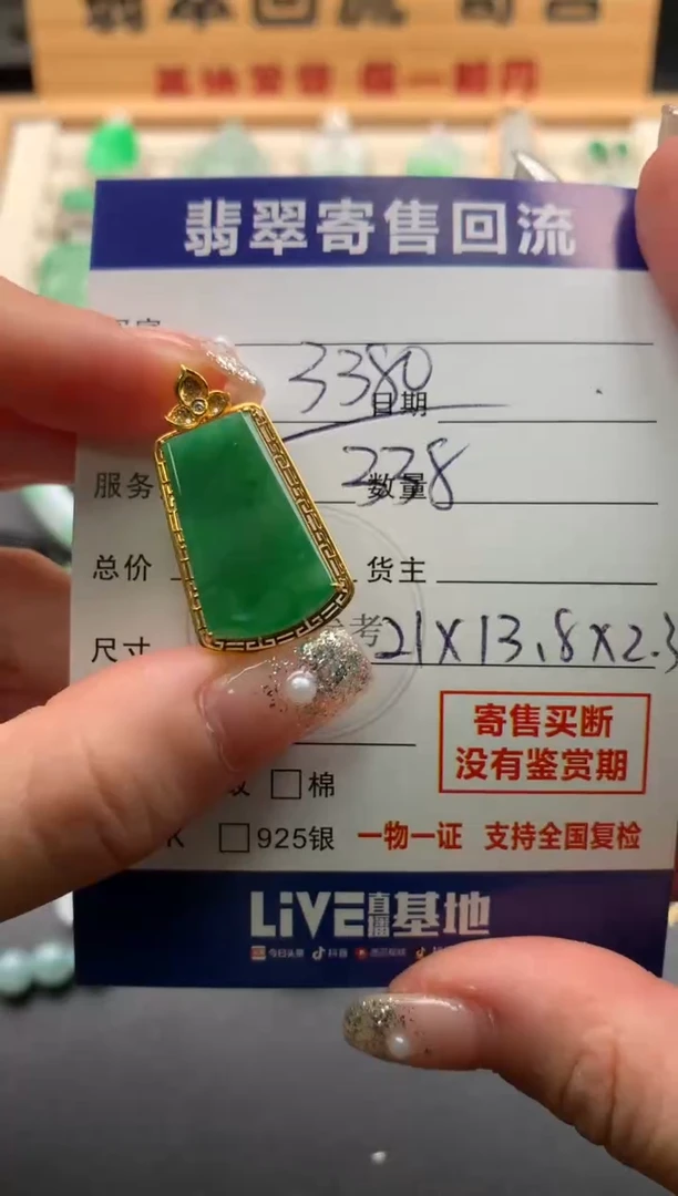 颈饰18K金镶嵌翡翠10145922