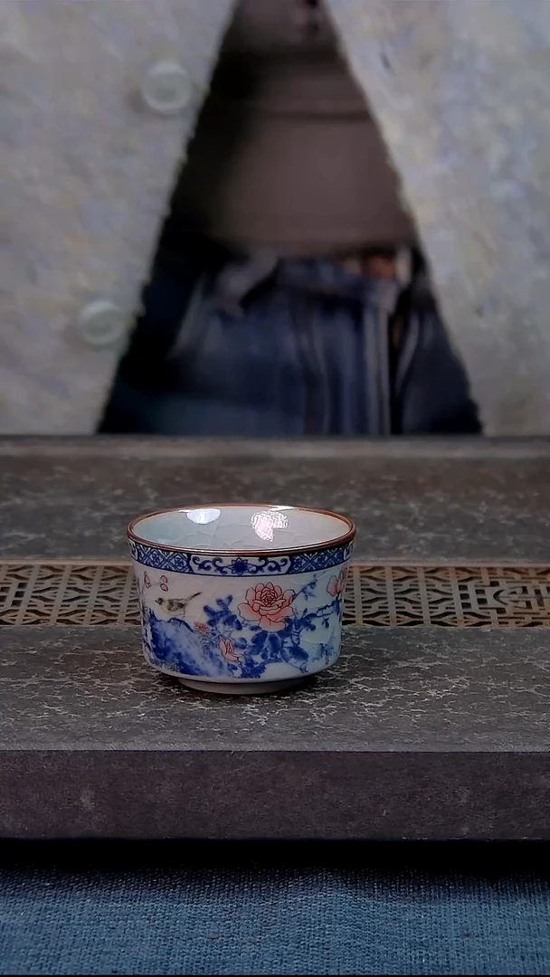 兰*简装家用款1件套 老陶泥开片纹陶瓷茶具