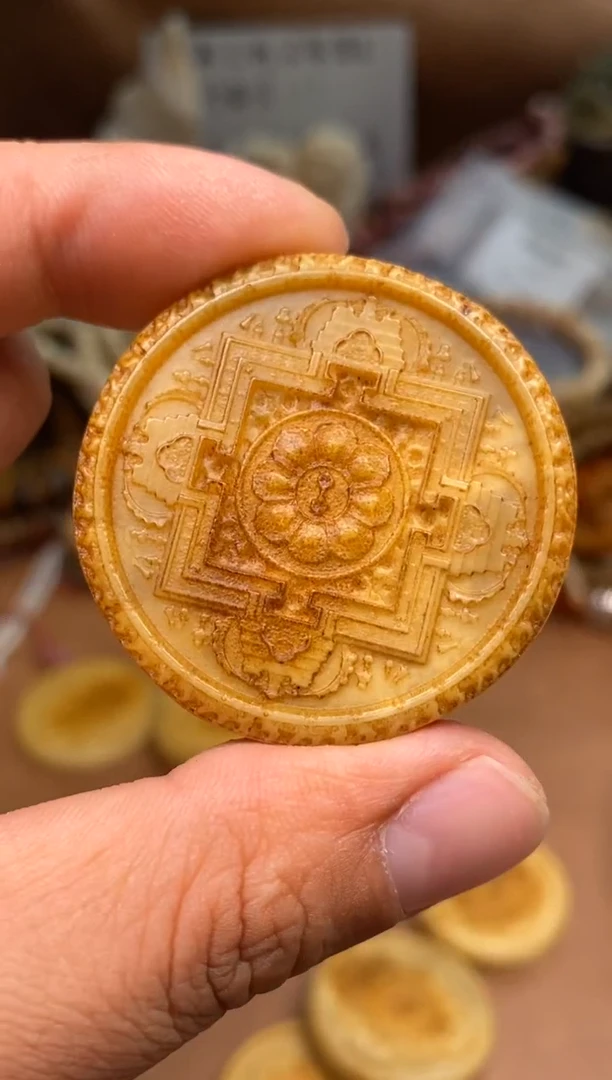 其他鹿骨P1281-鹿角坛城