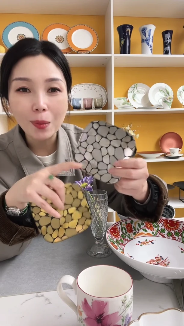RAK 波点 11cm 方盘 金色+银色 微微瑕