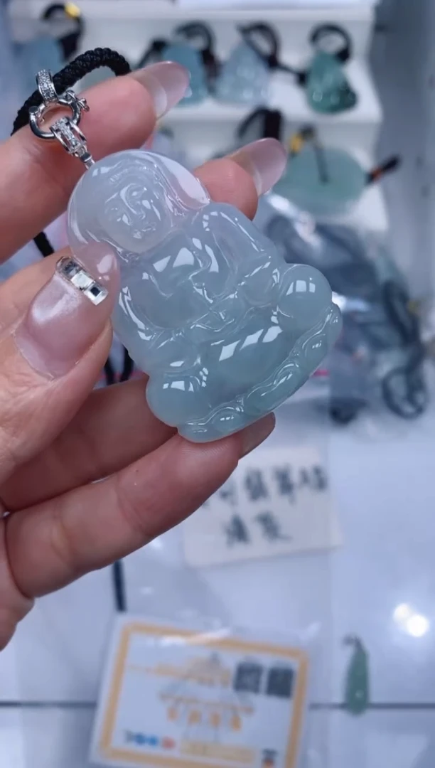 颈饰银S925镶嵌翡翠吊坠