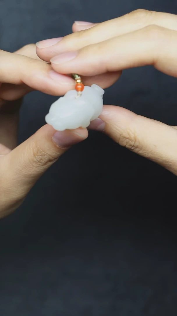 和田玉未镶嵌挂件BY0524标002