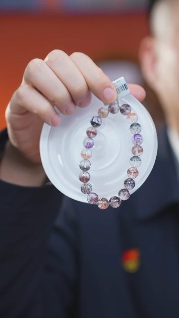 【闪购商品】水晶手链未镶嵌c164 超七手链 9mm+