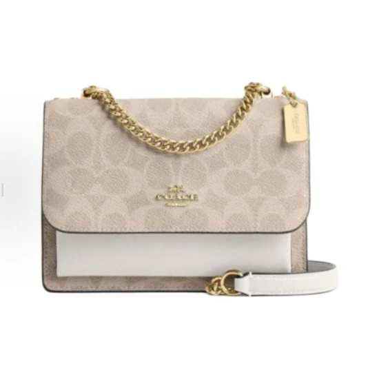 COACH蔻驰蔲驰Klare17金色金属徽标斜挎包CW206 IMXDM