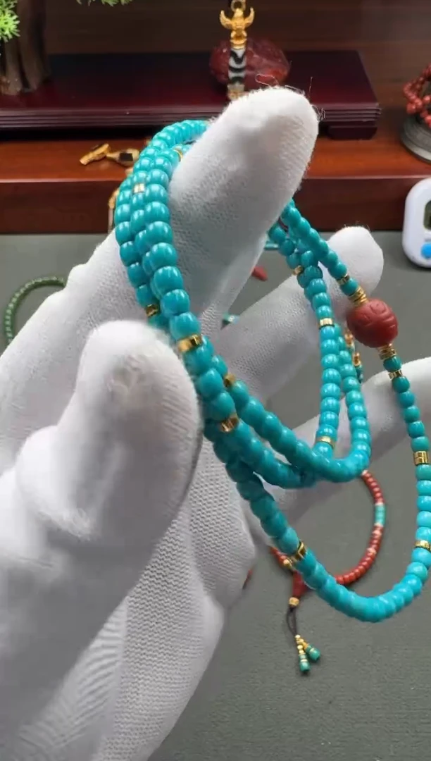 【闪购商品】绿松石手串手串18K金镶嵌手串手串