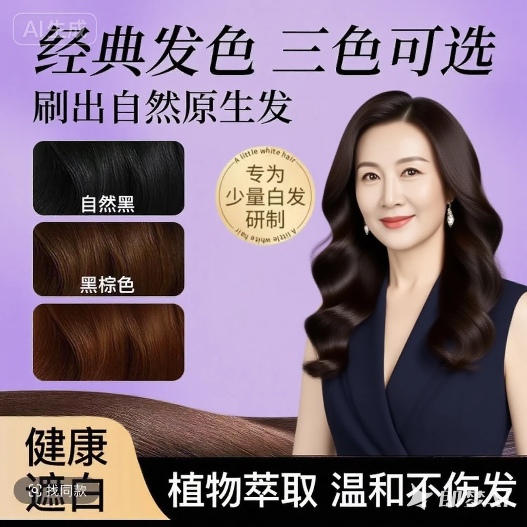 玛丽伊丽新款3秒速黑开盖即用物理遮白发美发笔