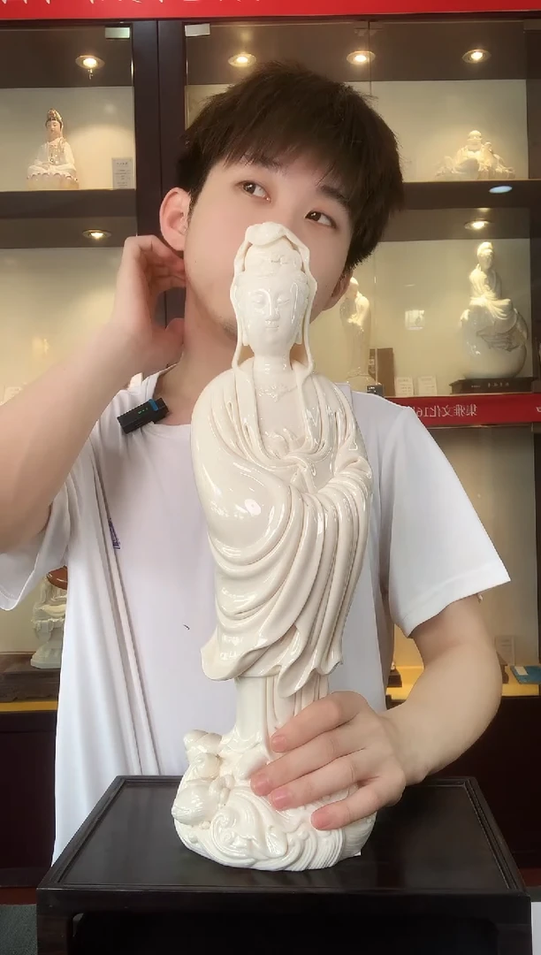 摆件德化瓷陈明良渡海观音