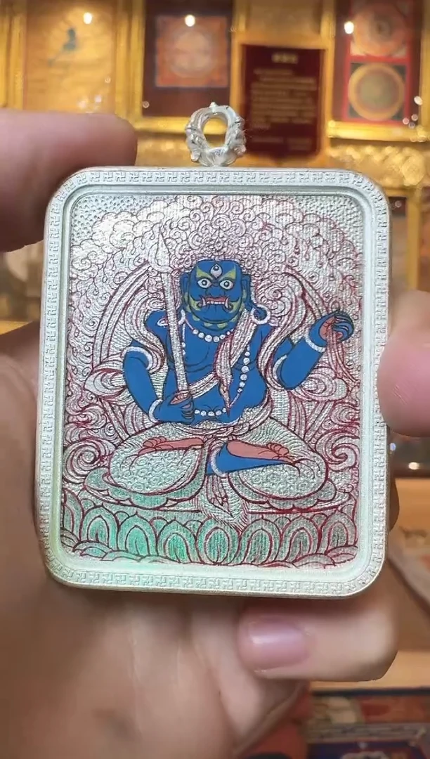 吊坠银唐不动--热贡纯手绘