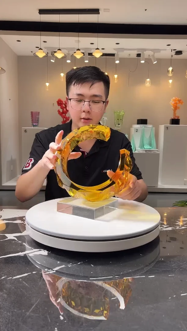 摆件巴比特美学 金色光影之环开口