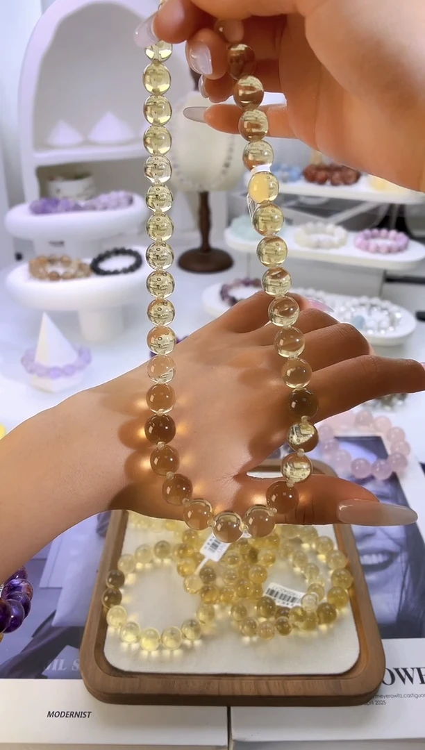 颈饰银S925镶嵌水晶黄水多样性发其一