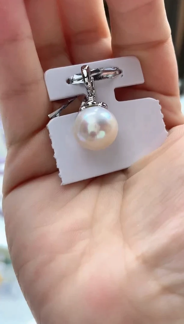 吊坠(不含链)未镶嵌淡水珍珠白珠柿柿如意万能扣（多样性发一）