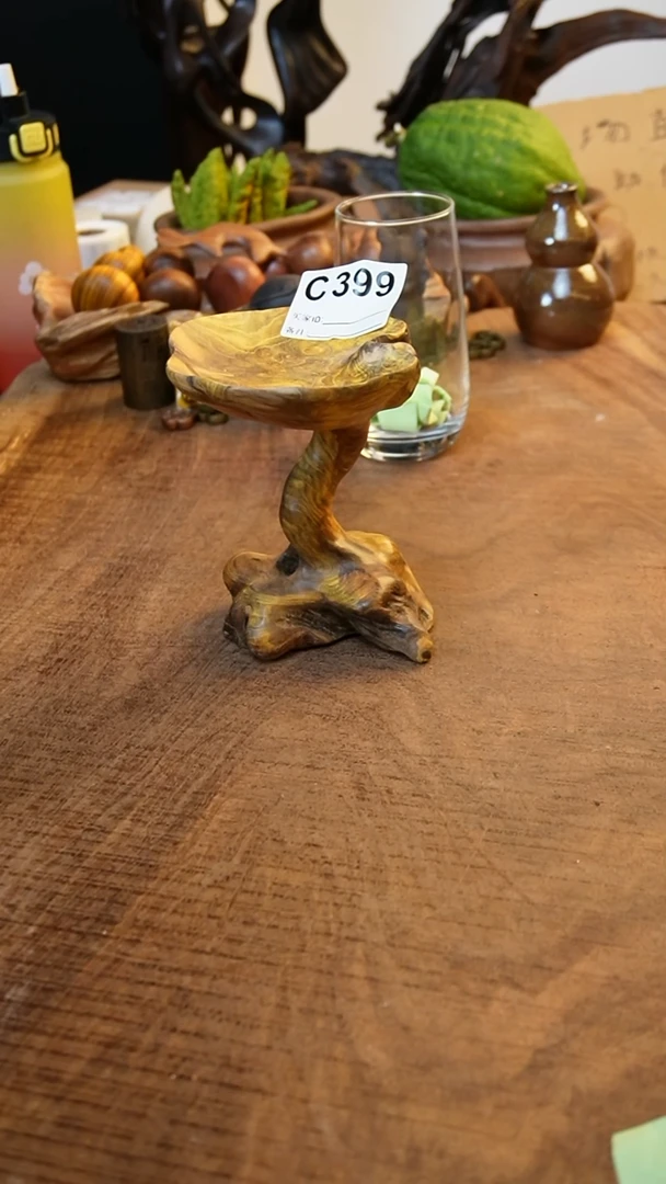 巨*C399鹰瞳手作硬木工艺烛台