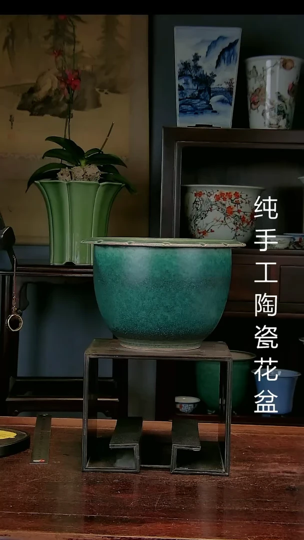 景德镇手工陶瓷花盆