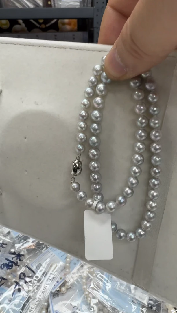 【闪购商品】海水珍珠项链银S925镶嵌7mm