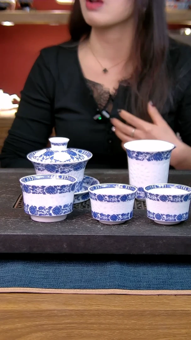 简装家用款5件套 白瓷陶瓷茶具