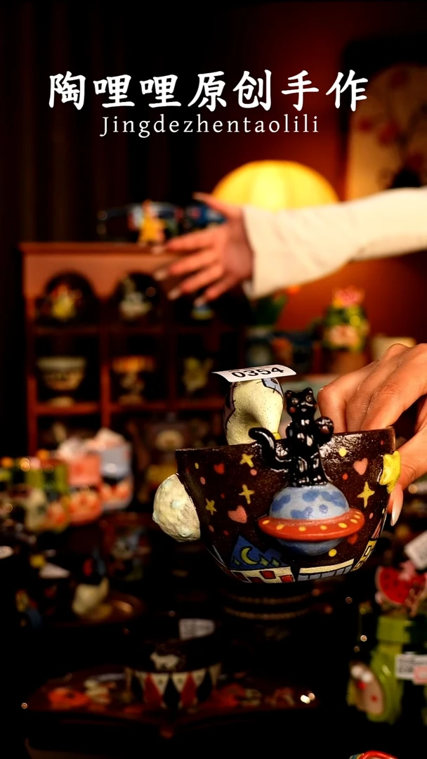 陶哩哩原创手作陶瓷（微瑕）0354